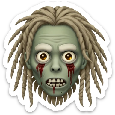 create zombie with dreadlocks have some of the drealocks cover his face now add a nose ring sticker