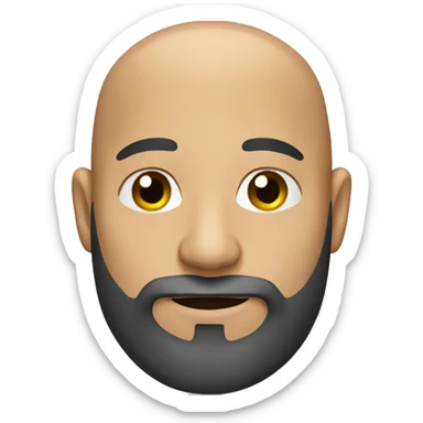 handsome bald guy with beard sticker