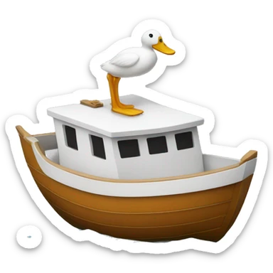 boat that looks like a duck sticker