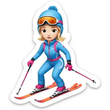 Woman Skiing Matterhorn sticker