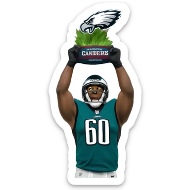 Philadelphia eagle defeating the Washington commanders sticker