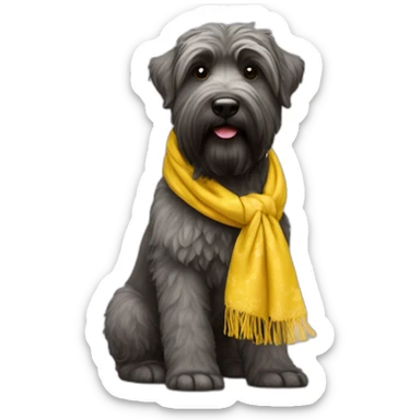 Bouvier australien avec foulard jaune sticker
