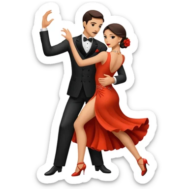 Pareja bailando tango sticker