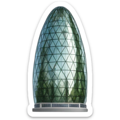London gherkin glass building sticker