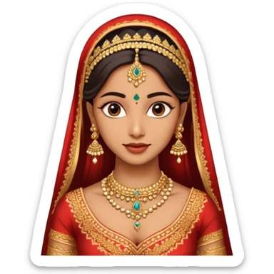 indian bride getup sticker