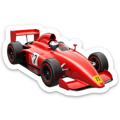 F1 stylized as race car sticker