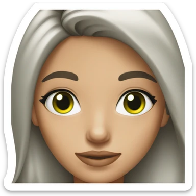 Brunette Model with Green eyes  sticker