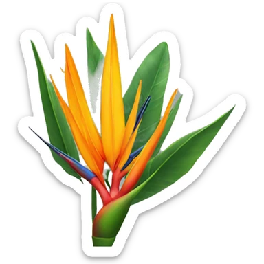 Birds of paradise plant sticker