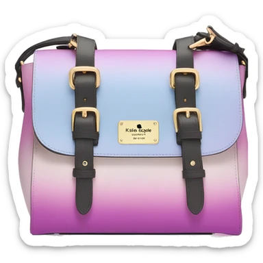 Realistic isolated pastel ombre kate spade satchel purse.  sticker