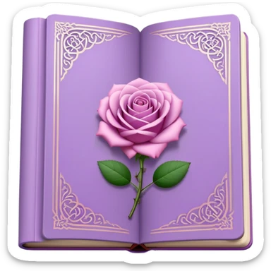 Light purple Quran with rose  sticker