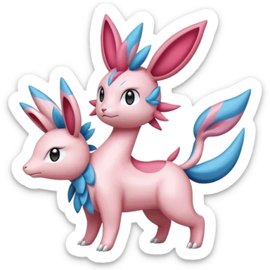 Mezprit-Sylveon-Milotic-Shaymin-Palkia-Pokémon, full body sticker