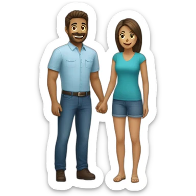 Me and my wife sticker