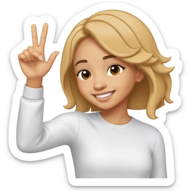 light skin girl hitting the dab sticker