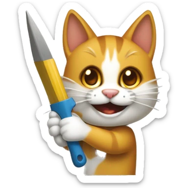 Gato bricando de una pared hacia el multiverso sticker