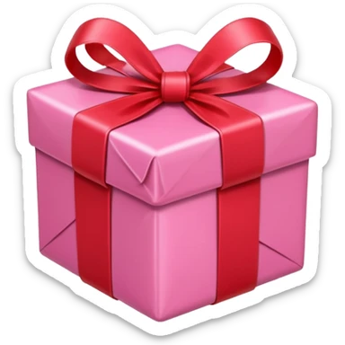 Pink present emoji small sticker