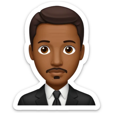 Ralph Tresvant with dark brown hair sticker