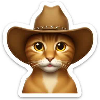 "Cat wit cowboy hat" sticker