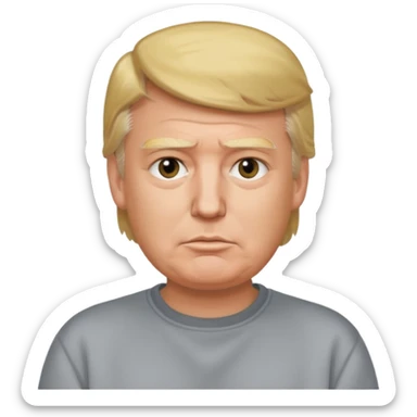 Trump with sweatshirt  sticker