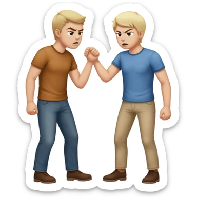 A person getting spank in the butt by another person  sticker