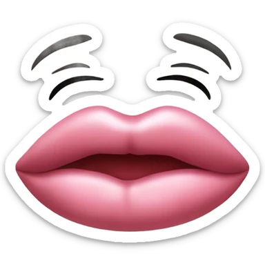 Puckered up lips sticker