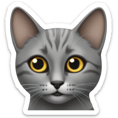 Chat gris avec un chat siamois sticker
