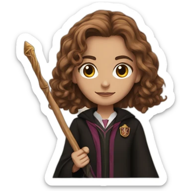 Hermione Granger With wand sticker