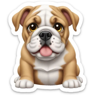 English bulldog puppy sticker