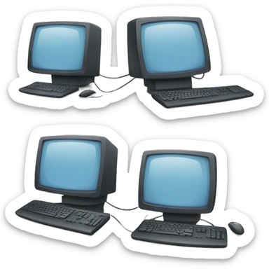 Three Networked Computers  sticker