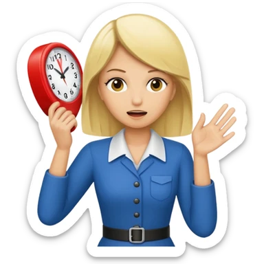 blonde referre calling time out sticker