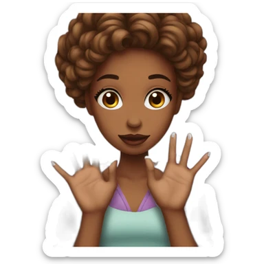 girl-with-manicure-nail sticker