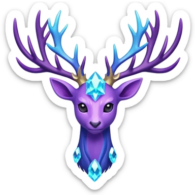 Pokemon legendary cian and purple crystal xerneas sticker