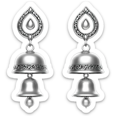 Oxidised jhumka earring sticker