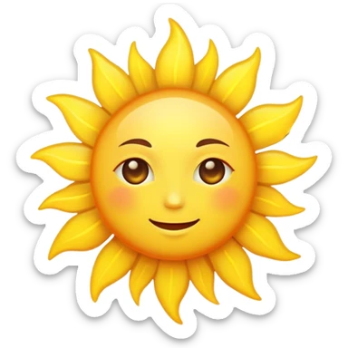 Good morning sun sticker