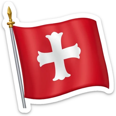 Le drapeau savoyard est de format rectangulaire. Il a un fond rouge légèrement plus foncé que le drapeau de la suisse, et une croix centrée atteignant les bords du drapeau. sticker