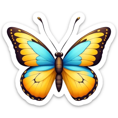 Butterfly with congratulations message ￼ sticker