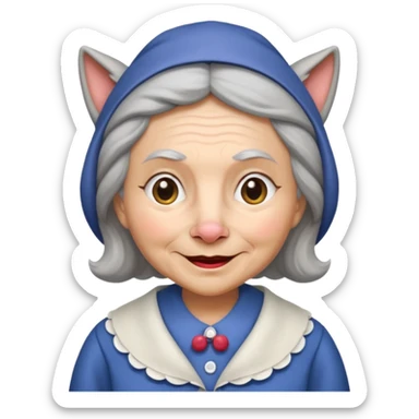 The big bad wolf is wearing Grandma's clothes. sticker