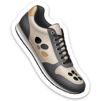 a human foot wearing a sneaker, fully visible, stepping firmly on the ground, leaving a clear shoe print under the sole. Rounded, glossy, smooth, soft shadows, white background.



 sticker