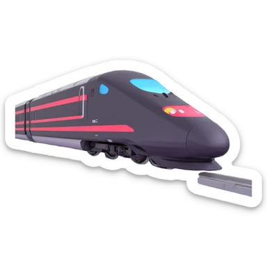 high speed bullet train sticker