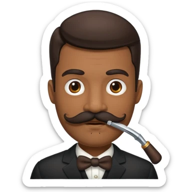 handlebar moustache sticker