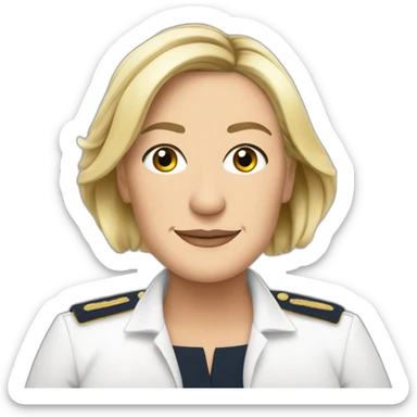 Marine le Pen avec comme couleur de peau noir sticker