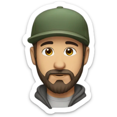 Shia with cap and beard sticker