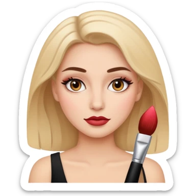 Dama con maquillaje sticker