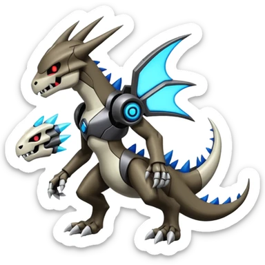 Futuristic Marowak-Duskull-Darkdramon-fusion sticker