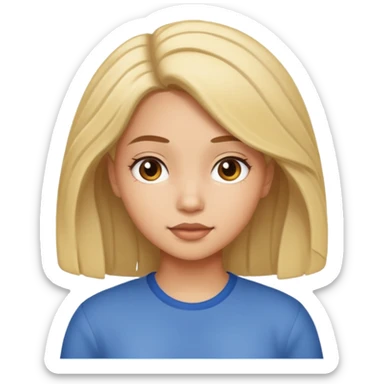 Girl with 3c hair sticker