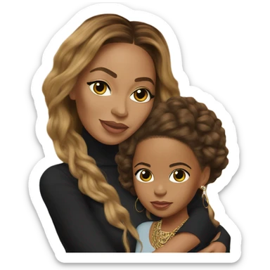 Beyoncé with blue ivy sticker