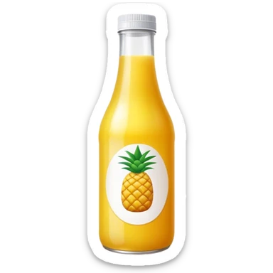 Bottle pineapple juice sticker