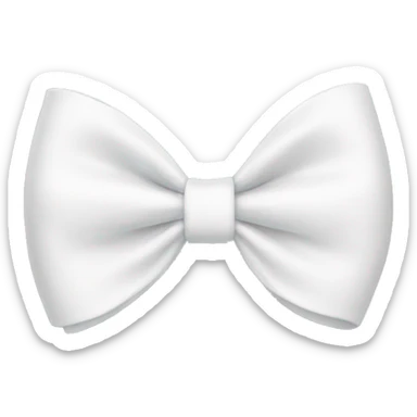 white bow emoji sticker