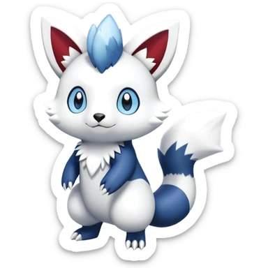 Shiny Furret-Oshawott-Meowstic-Zangoose-Hybrid (Full body) sticker