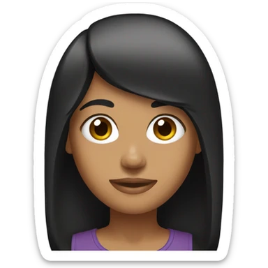 mulatto with short black straight hair sticker