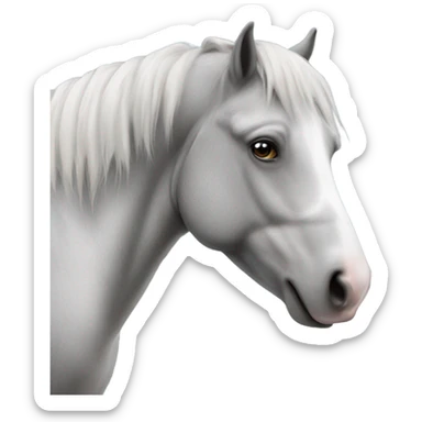 Draft horse with fleabitten marks and a dapple grey butt sticker